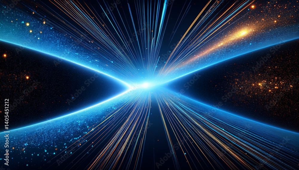 Obraz premium Abstract Space Particles Shape