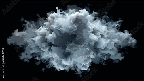 Real smoke exploding outwards with empty center. Dramatic smoke or fog effect 