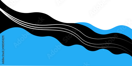 3D lines in motion vector abstract background, creative and dimensional curved stripes dynamic composition, motion and technology.