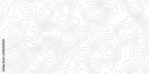 White topography topology vector white background fresh contour map texture. white seamless pattern Abstract background with a wave Topography and geography map grid abstract backdrop.