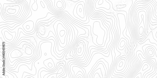 White topography topology vector white background fresh contour map texture. white seamless pattern Abstract background with a wave Topography and geography map grid abstract backdrop.