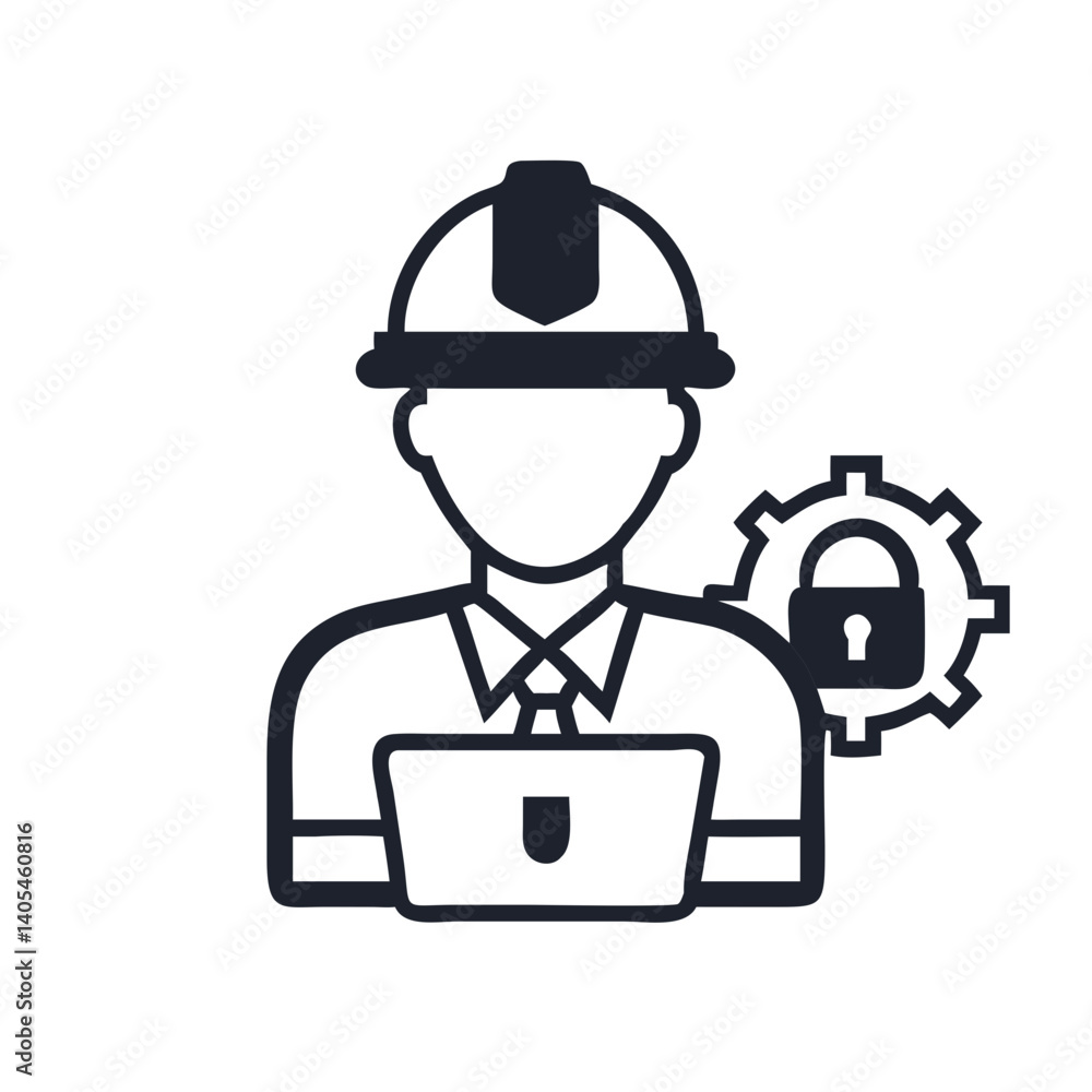 Cybersecurity Engineer Icon Representing IT Security Expert and Digital Threat Protection Cybersecurity Engineer Icon Representing IT Security Expert and Digital Threat Protection