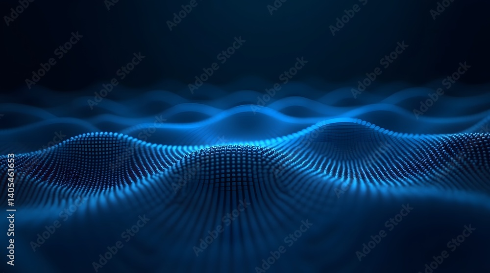 Abstract blue wave pattern. Modern digital surface with flowing, rippling texture. Best for tech, science, and futuristic backgrounds. Abstract blue wave pattern. Modern digital surface with flowing, rippling texture. Best for tech, science, and futuristic backgrounds.