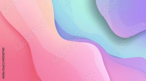 Soft pastel gradient waves create a modern abstract design, complemented by artistic blur effects that enhance the minimalist feel