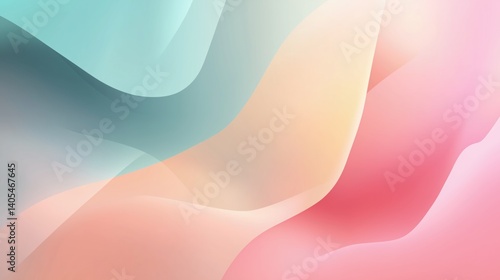 Modern abstract backdrop featuring soft pastel gradient waves with artistic blur effects, ideal for tech and corporate applications