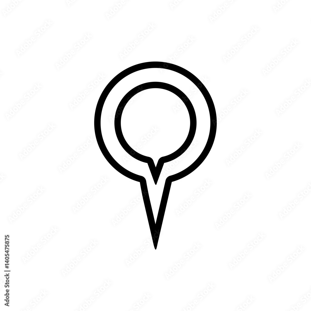 Black location pin icon. Map pointer marker. Destination and location symbol
Black location pin icon. Map pointer marker. Destination and location symbol