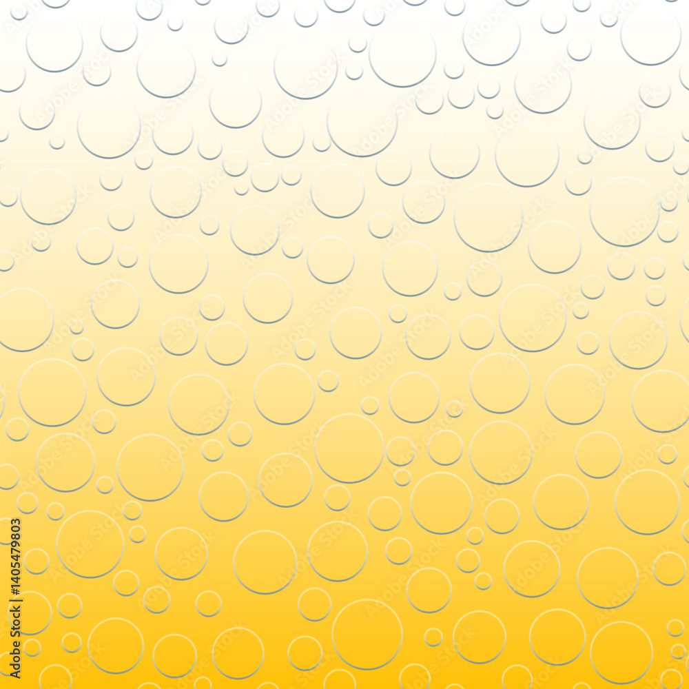 Bubbles beer seamless pattern. Yellow cider texture. vector illustration