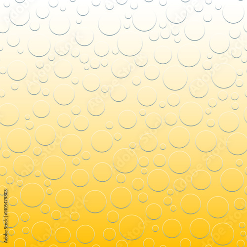 Obraz na płótnie Bubbles beer seamless pattern. Yellow cider texture. vector illustration w salonie