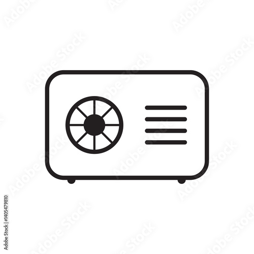heat pump icon or air conditioner vector symbol. climate device