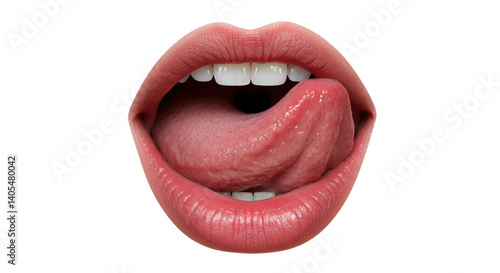 Konstfotografi Isolated Open Mouth with Tongue