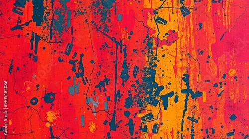 Abstract Brutal grunge style texture, powerful aesthetics, noise and grittiness, deep harmony of chaos