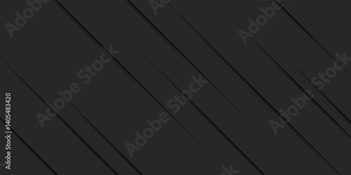 Premium background design with diagonal dynamic line pattern on black backdrop. Vector horizontal template for business banner, formal invitation, luxury voucher, prestigious gift certificate