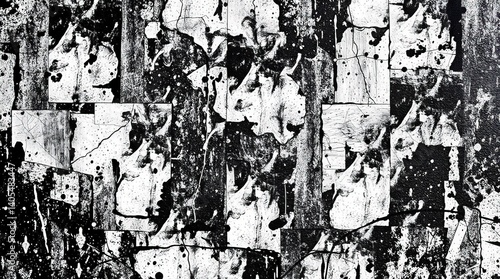 Abstract Brutal grunge style texture, powerful aesthetics, noise and grittiness, deep harmony of chaos