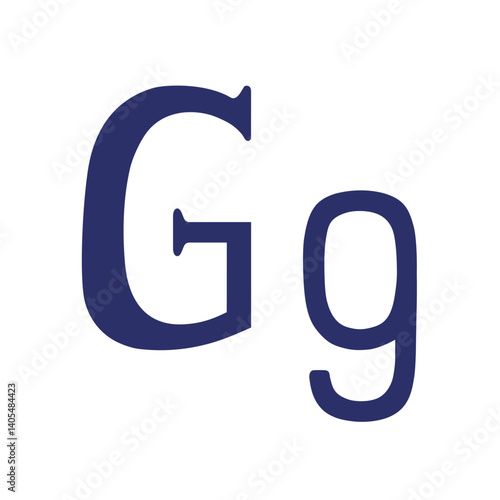 English letter (uppercase and lowercase) isolated on white background