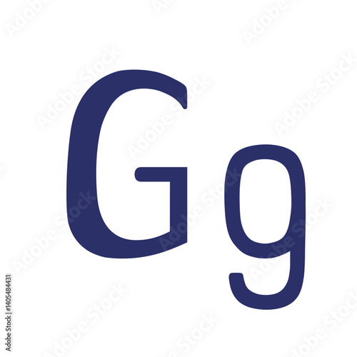 English letter (uppercase and lowercase) isolated on white background