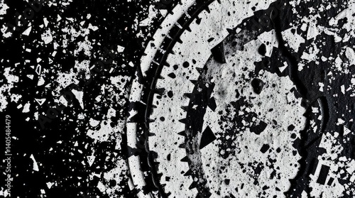 Abstract Brutal grunge style texture, powerful aesthetics, noise and grittiness, deep harmony of chaos