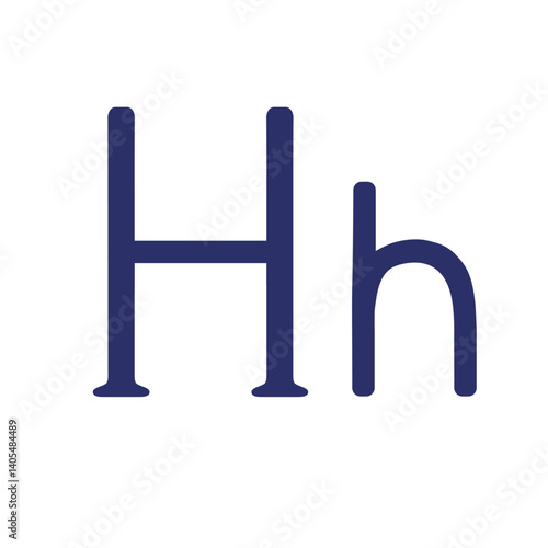 English letter (uppercase and lowercase) isolated on white background