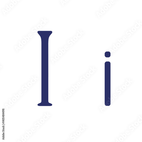 English letter (uppercase and lowercase) isolated on white background