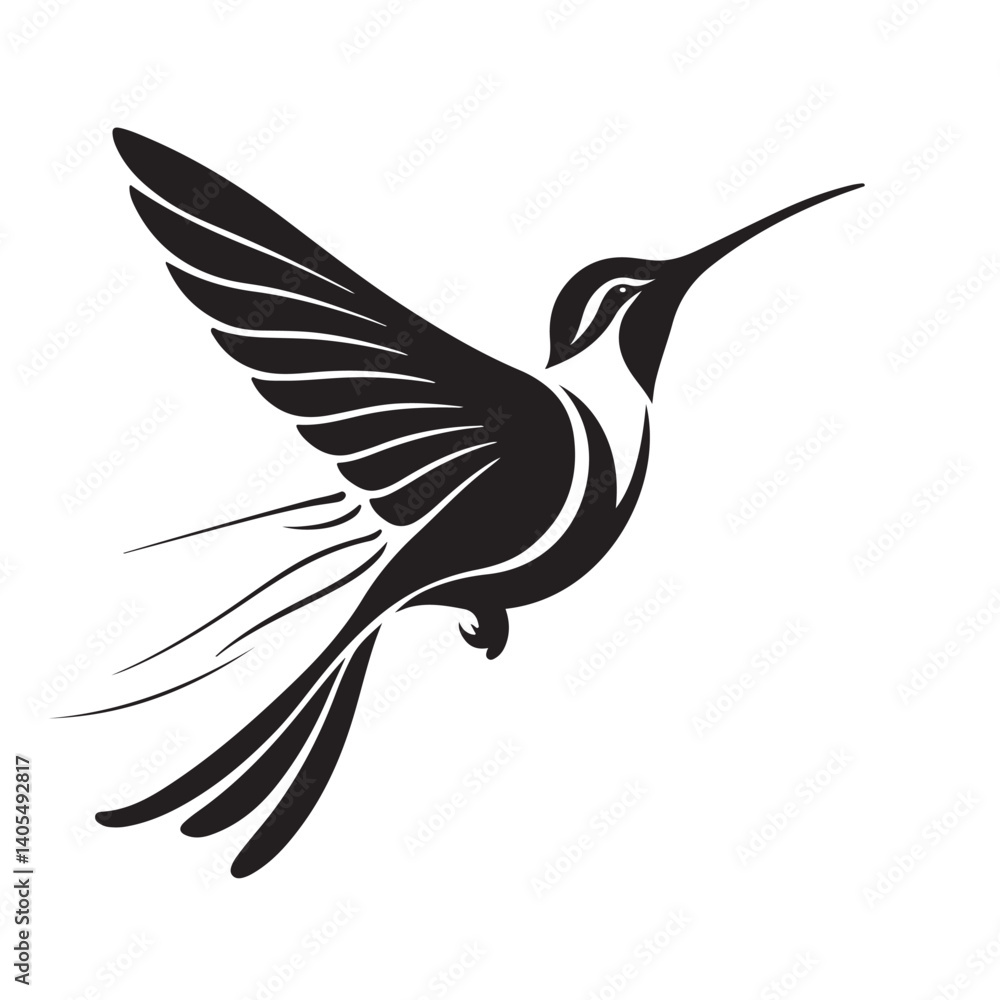 Fototapeta premium Bird silhouette illustration design