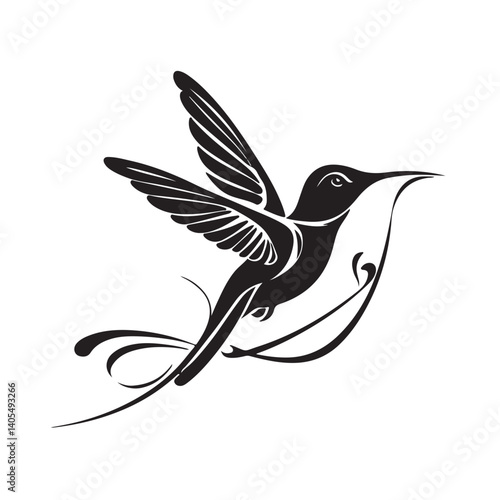 Bird silhouette illustration design