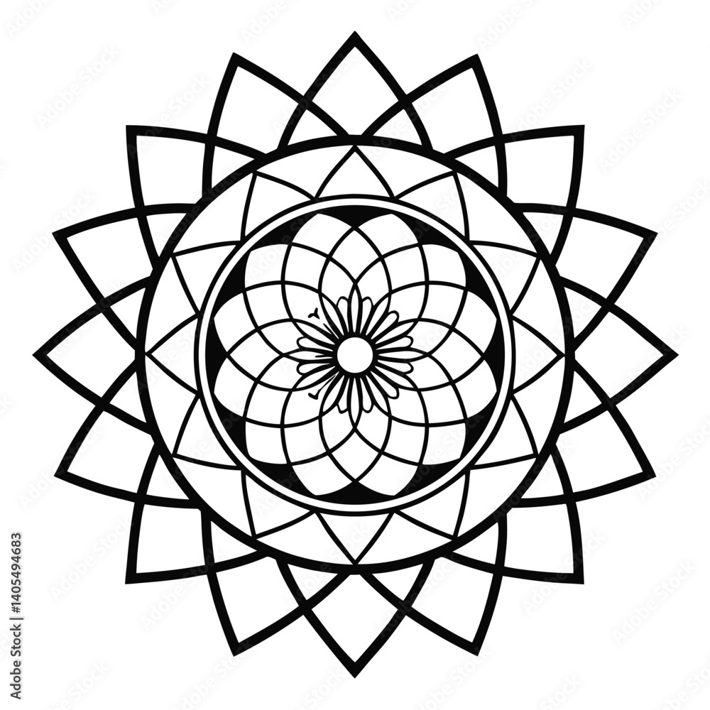 Fototapeta premium black and white abstract flower