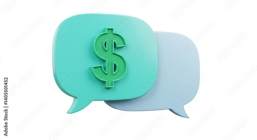 Isolated Money Chat Bubbles Isolated Money Chat Bubbles