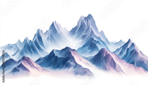 Wallpaper Mural Serene Mountain Landscape with Majestic Peaks and Soft Colors Torontodigital.ca