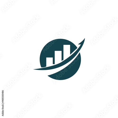 Investment money logo with circle abstract . finance logo vector symbol