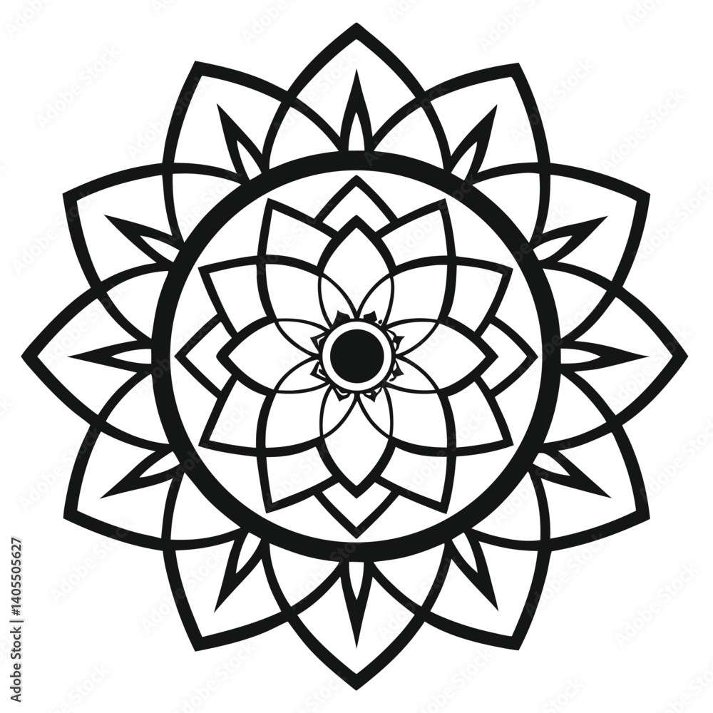 Fototapeta premium black and white flower vector