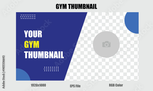 gym thumbnail youtube gym thumbnail, gym poster thumbnail social media promotion and youtube thumbnail banner post template design, gym video thumbnail