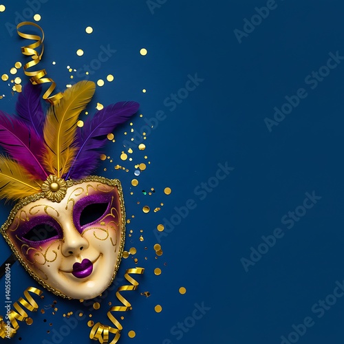 Wallpaper Mural Mardi Gras festival. Carnival party face mask.  Torontodigital.ca