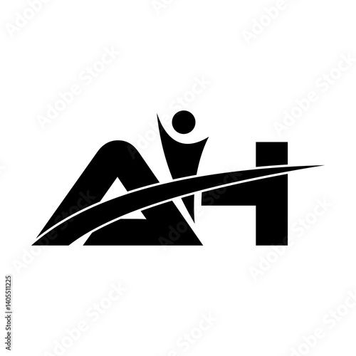 AH red letter logo swoosh