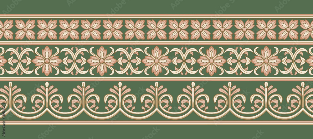 vector seamless pattern with decorative elements