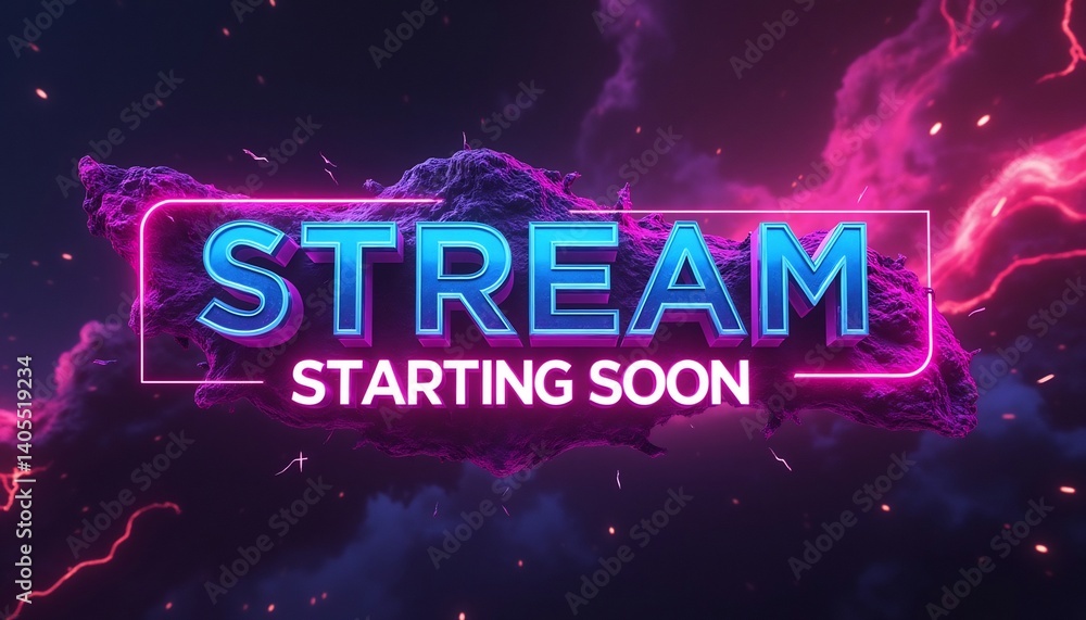 Stream Starting Soon: A dynamic digital composition announces the impending start of a stream, set against a mesmerizing backdrop of nebulous energy. Stream Starting Soon: A dynamic digital composition announces the impending start of a stream, set against a mesmerizing backdrop of nebulous energy.