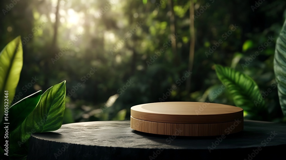 Jungle Bamboo Product Display EcoFriendly Mockup. Jungle Bamboo Product Display EcoFriendly Mockup.