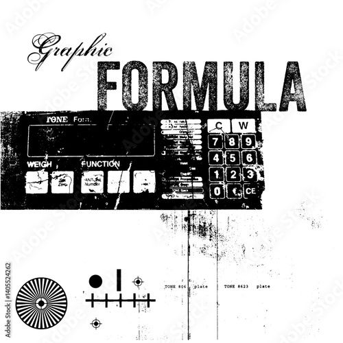 Large vector textured illustration with a transparent background