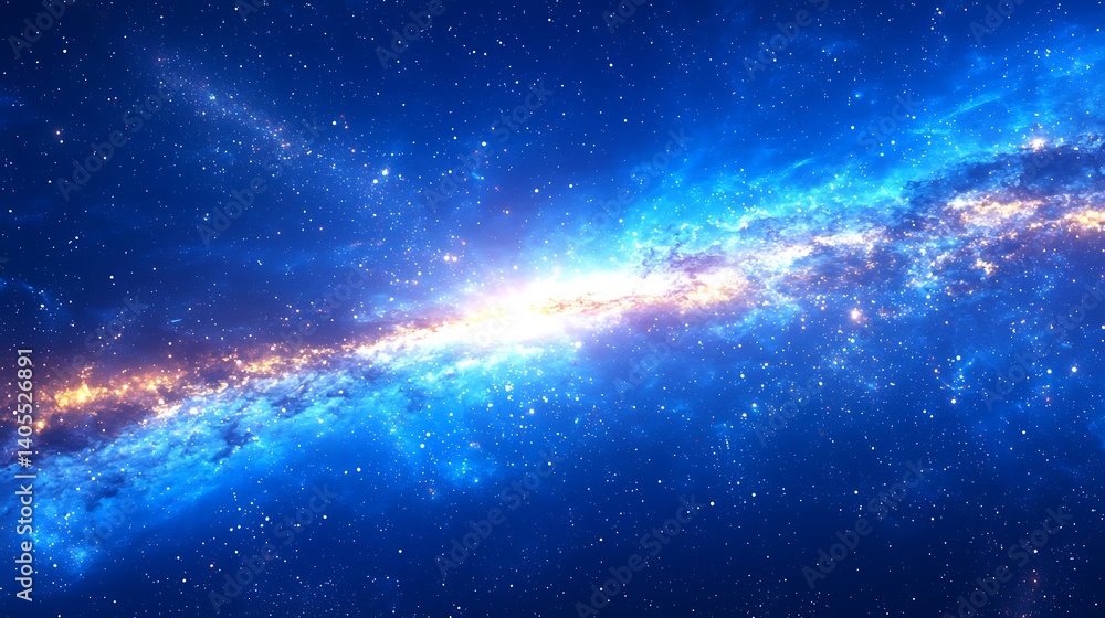 Naklejka premium Cosmic Nebula Galaxy View (2)