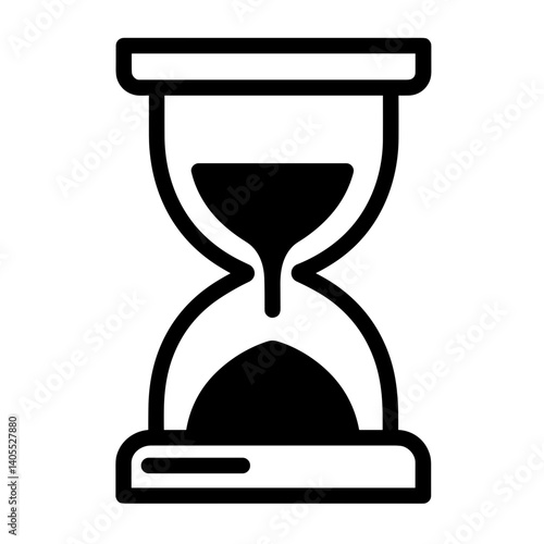 Hourglass icon symbolizing time passing in a minimalist style  