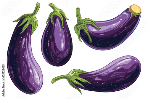 Eggplant purple eggplant long eggplant healthy vegetables