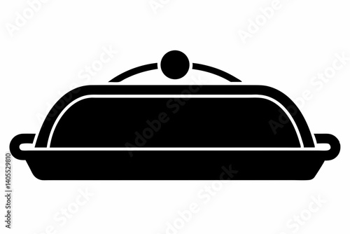 baking sheet tray silhouette vector illustration