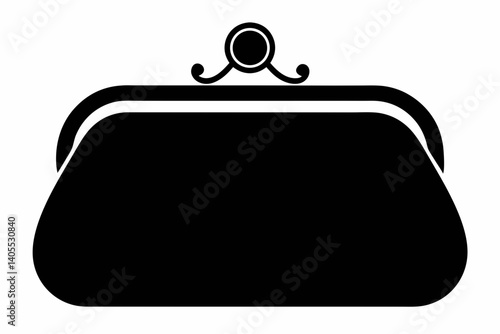 clutch purse design silhouette vector illustration