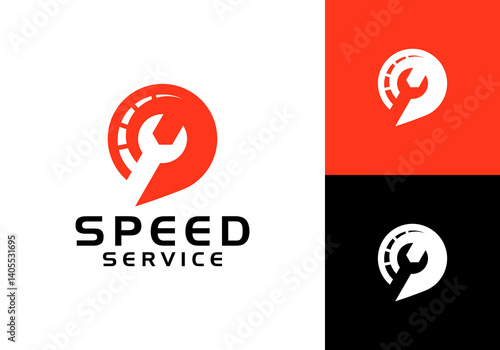 simple service auto speed logo vector design inspiration