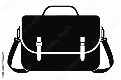messenger bag design silhouette vector illustration