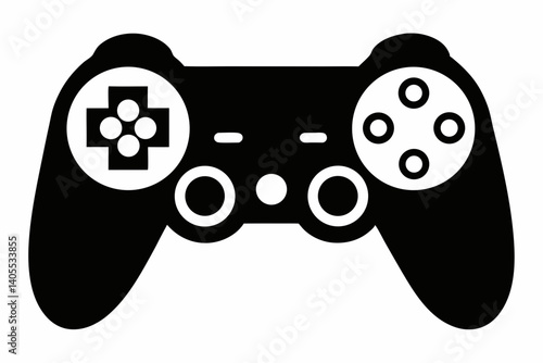 game controller silhouette vector illustration black