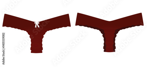 Red woman underwear. vector illustration