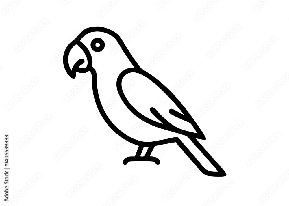 Fototapeta premium parrot. bird animal icon.