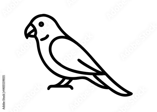 parakeet. bird animal icon.