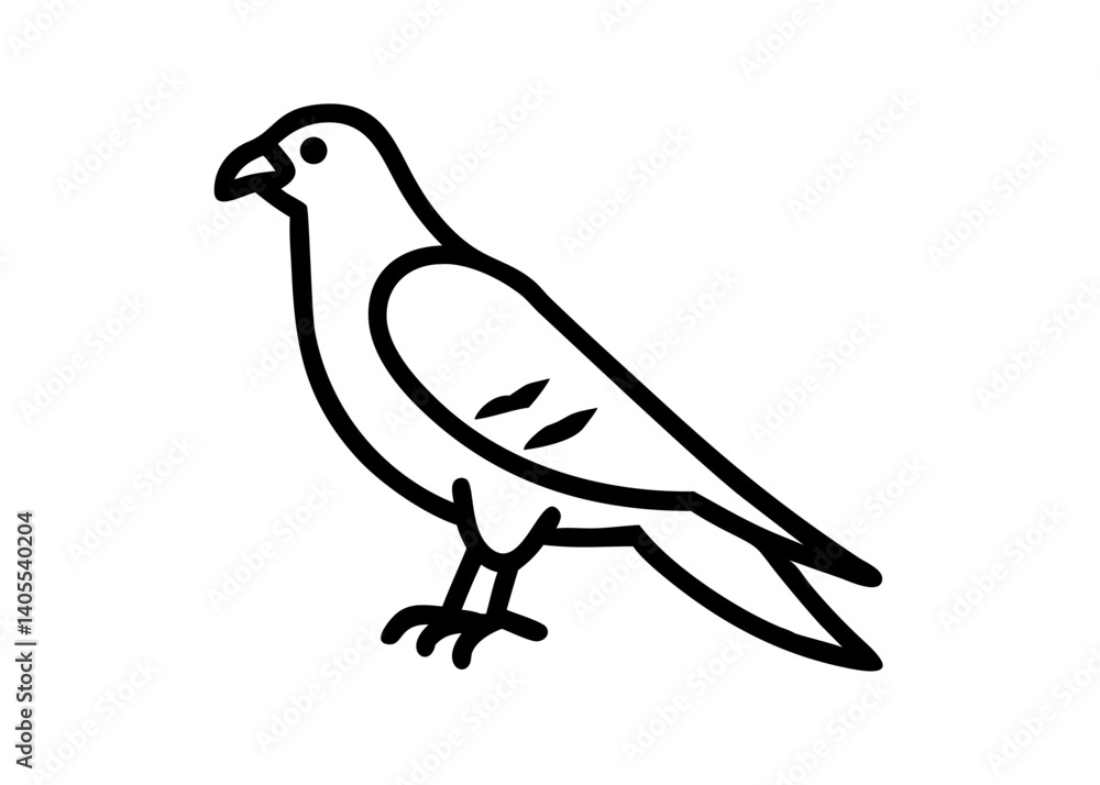 Fototapeta premium hawk. bird animal icon.