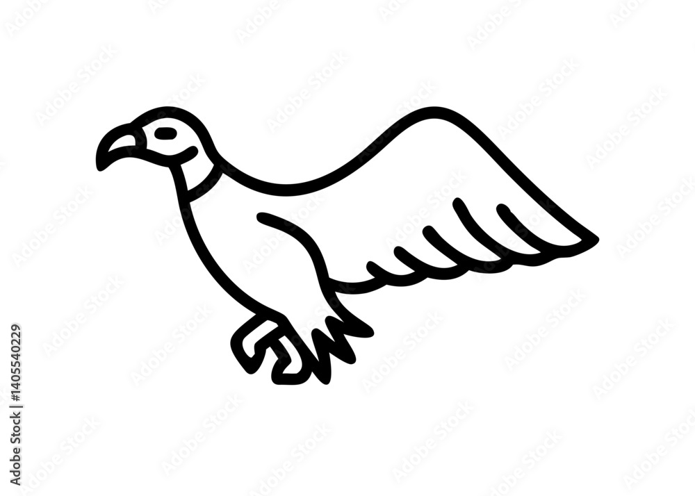 Fototapeta premium condor. bird animal icon.