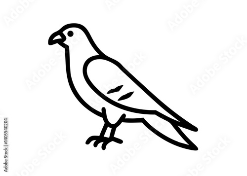 hawk. bird animal icon.